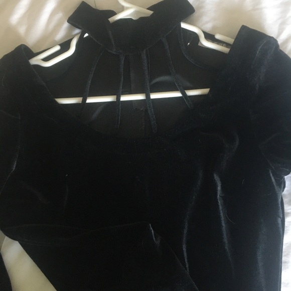 Black Bodycon Velvet Mini Dress - Perfect Condition! - Picture 11 of 11